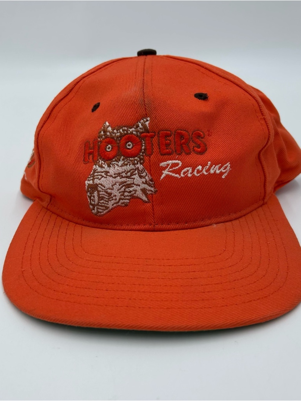 Hooters Orange Racing Logo Baseball Hat